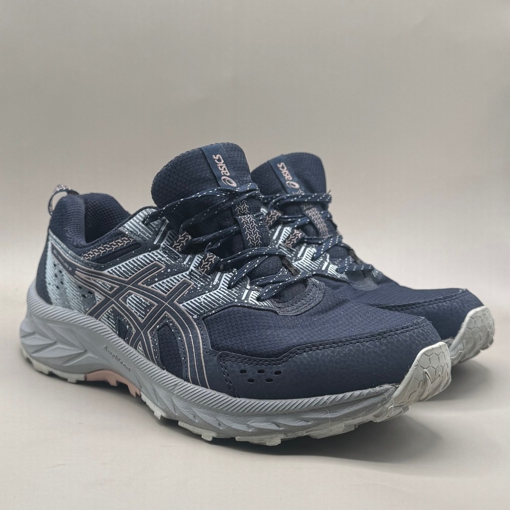 ASICS Gel-Venture 9 Trail Running Shoes Women Size 9 1012B313 Navy Blue Gray